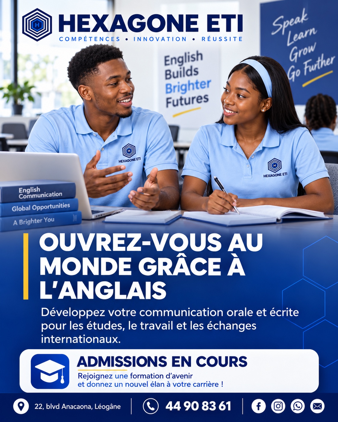 Affiche officielle du programme Anglais — Hexagone ETI