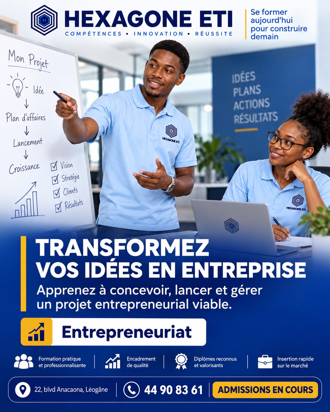 Affiche officielle du programme Entrepreneuriat — Hexagone ETI