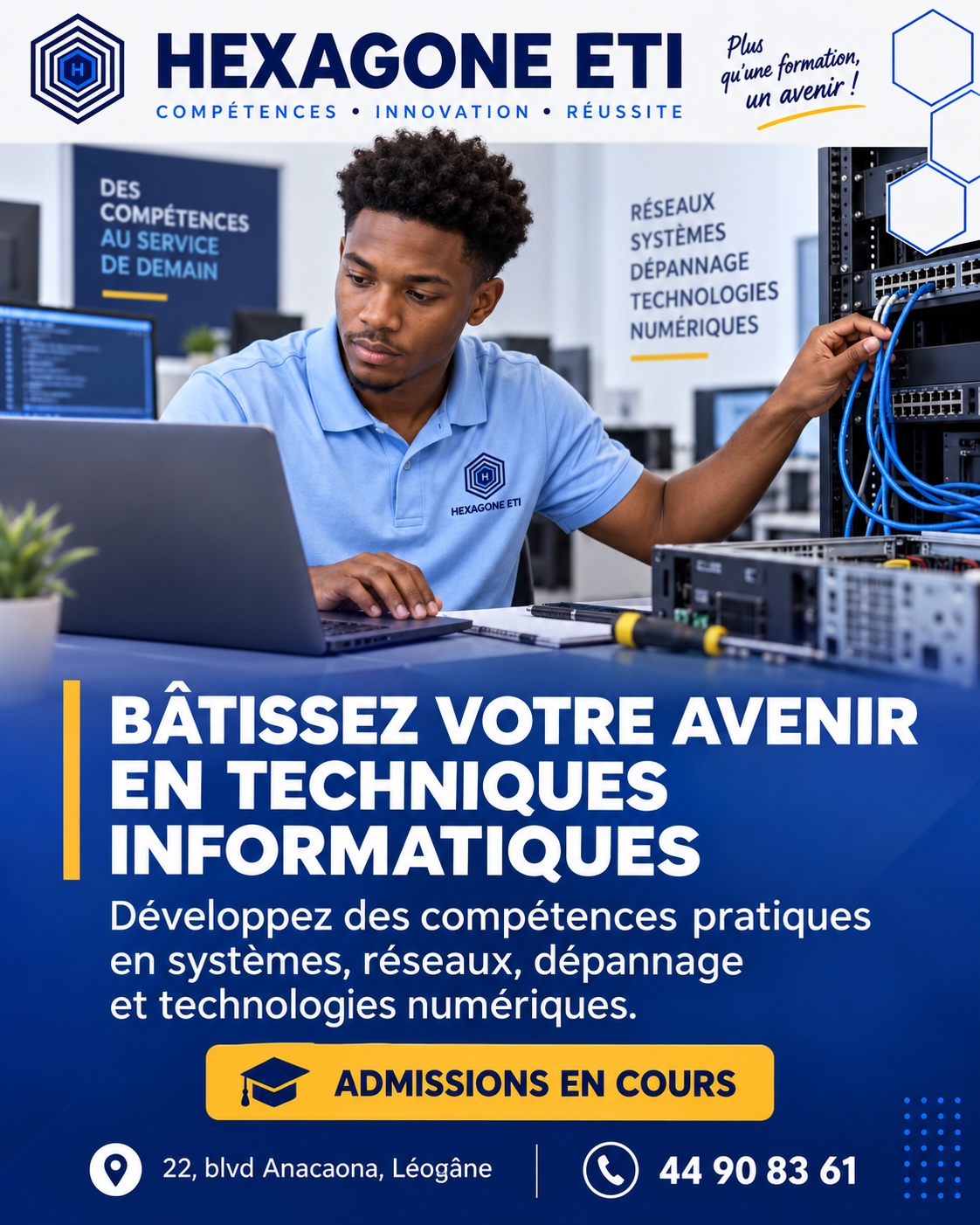 Affiche officielle du programme Soutien technique et dépannage — Hexagone ETI